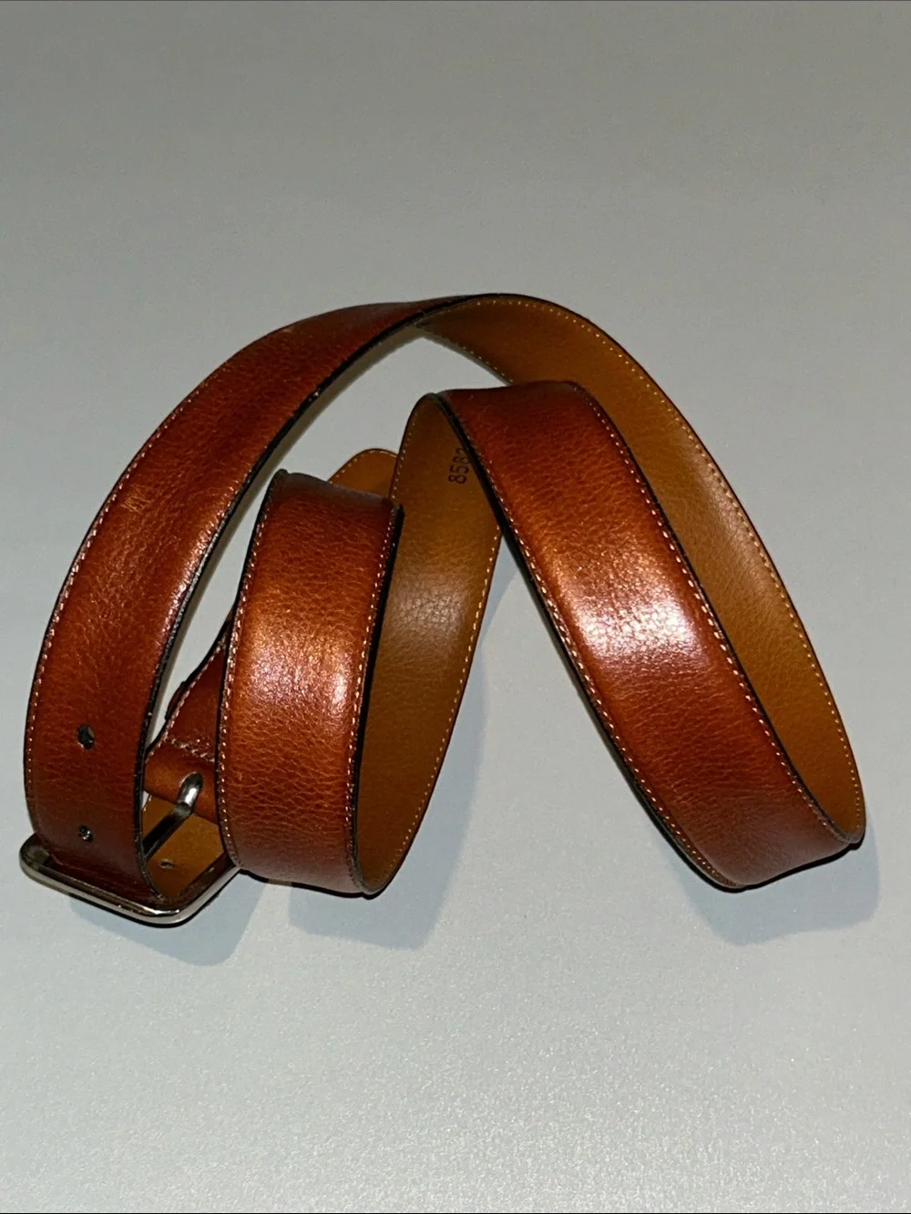 Men's Wearhouse Brown Classic full grain  Leather Belt Made in Italy